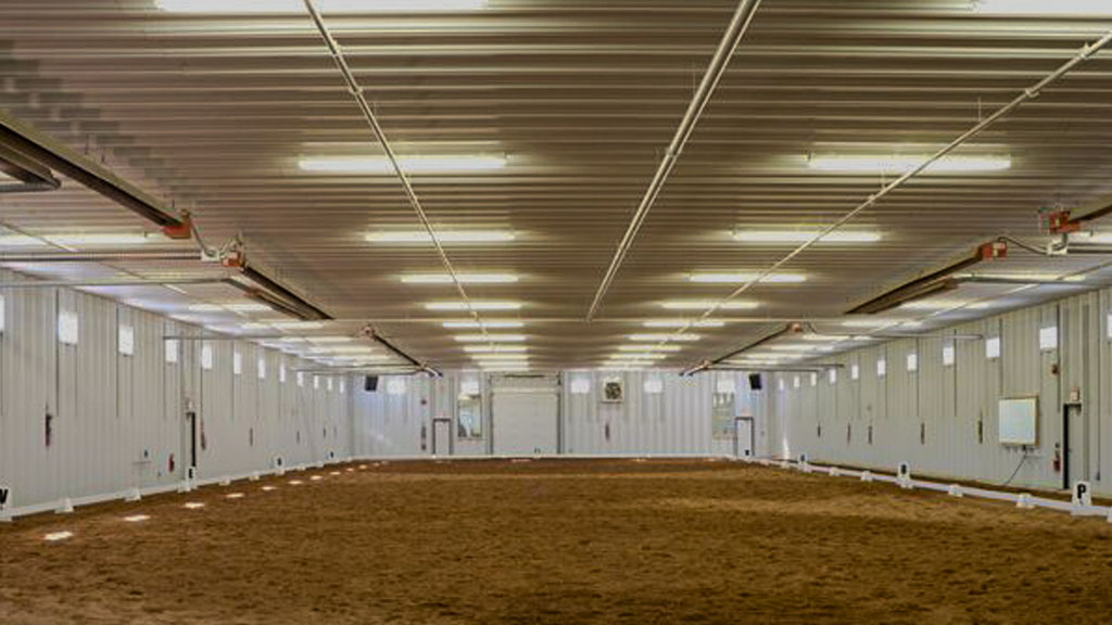 U-Build Great clear spans can be created with our rigid frame or frameless structures for indoor riding arenas.