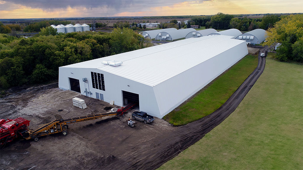 U-Build This potato storage building has a steel Rigid Frame structure, and is finished with Insulated Metal Panels for increased climate control.
