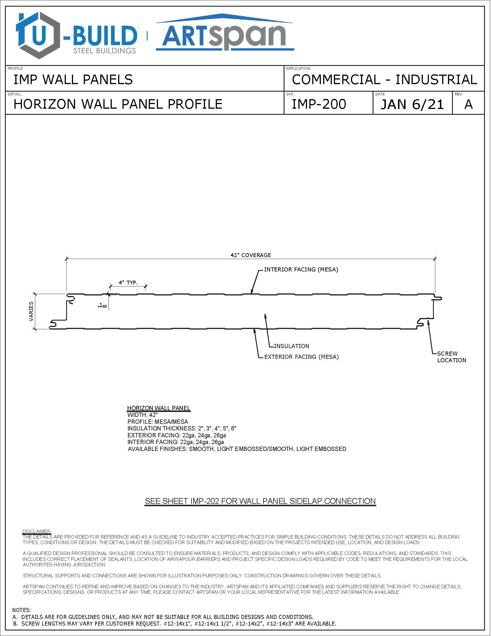 ARTSPAN Standard Wall Details Pdf File Preview