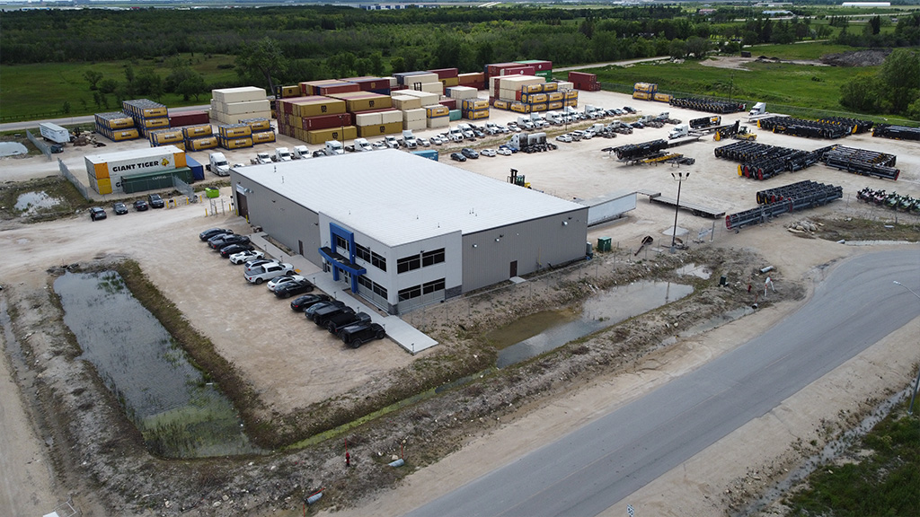 U-Build This light industrial building houses a logistics company which specializes in trucking, warehousing, outside storage and has a container storage depot.