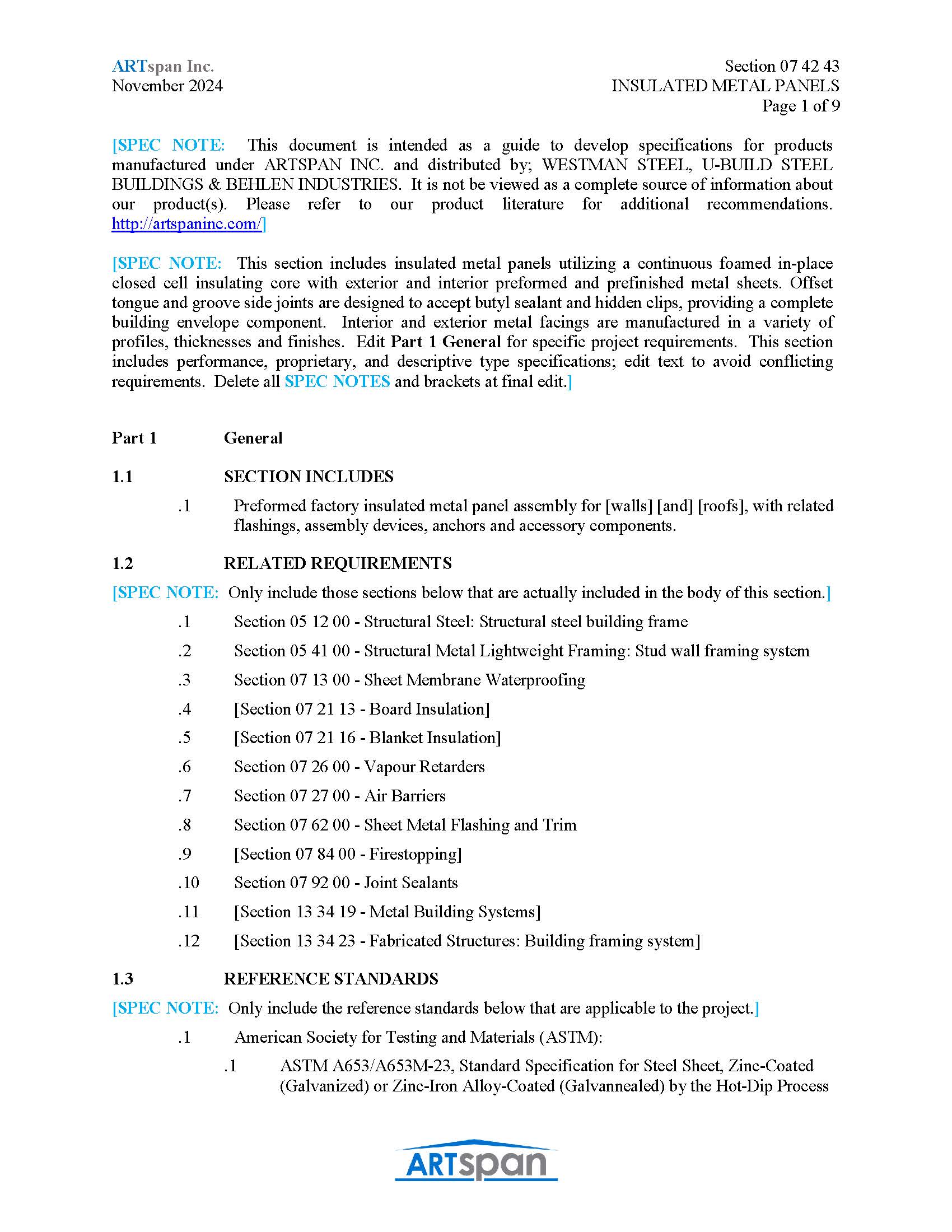 Leading Edge Wall Guide Specifications (Word Doc) Pdf File Preview